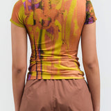 Back view of Mead Tee in Yellow by Rachel Comey