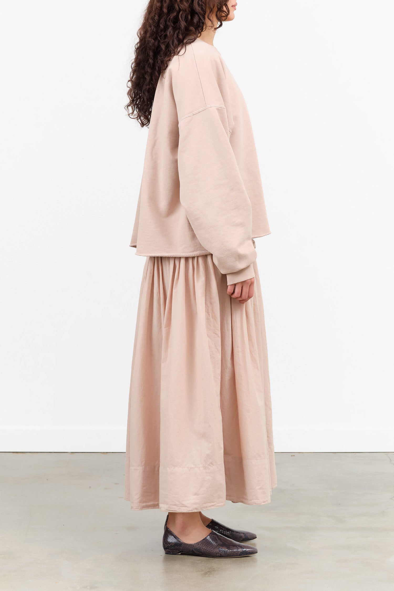 Rachel Comey Designer Brand Fonder Sweater Mila Maxi Dress in Buff Pink