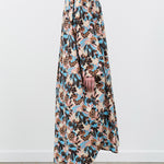 Rachel Comey Blue Forest Print Naz Dress Full Length and Collar