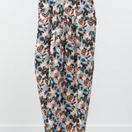 Blue and Pink Flower Nature Print Naz Collared Dress by Rachel Comey Maxi Full Length Dress