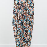 Blue and Pink Flower Nature Print Naz Collared Dress by Rachel Comey Maxi Full Length Dress