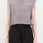 Front view of Pacer Top in Grey