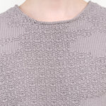 Collar view of Pacer Top in Grey