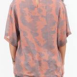 Short Sleeve Silk Pisano Top in Mocha Pink by Rachel Comey Designer Brand 