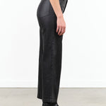 Rachel Comey Designer Brand High Waisted Puerto Pant in Coated Leather Black