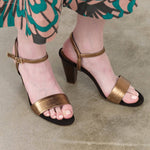 Bronze Pullman Heel by Rachel Comey with Strap 