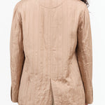 Rachel Comey Designer Brand Khaki Gold Brown Long Sleeve Quilted Silk Quinz Blazer