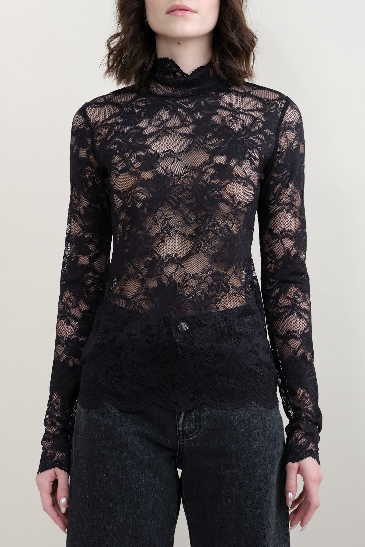 black lace recall top from rachel comey