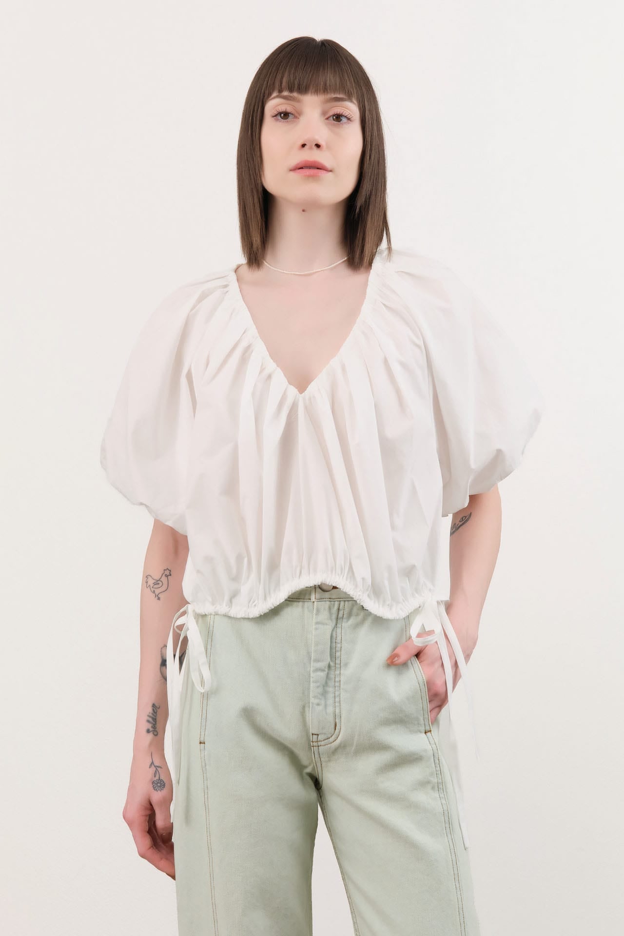 Rachel Comey Apparel Womens Blouses Shapley Top in White