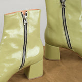 Rachel Comey Pistachio Green Sugar Beet Bootie with Zipper on Sale