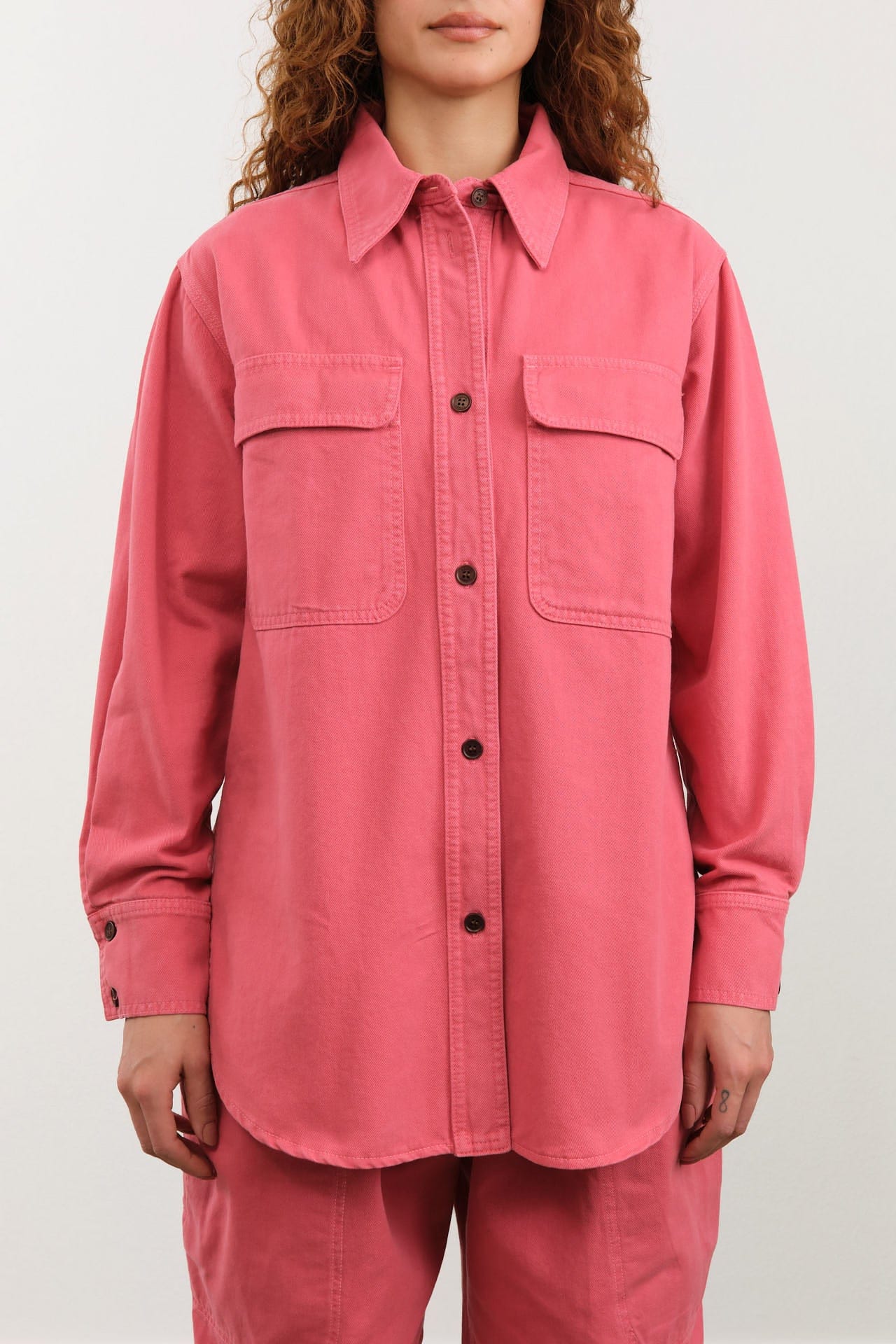 Rachel Comey Apparel Womens Blouses Supply Shirt in Guava