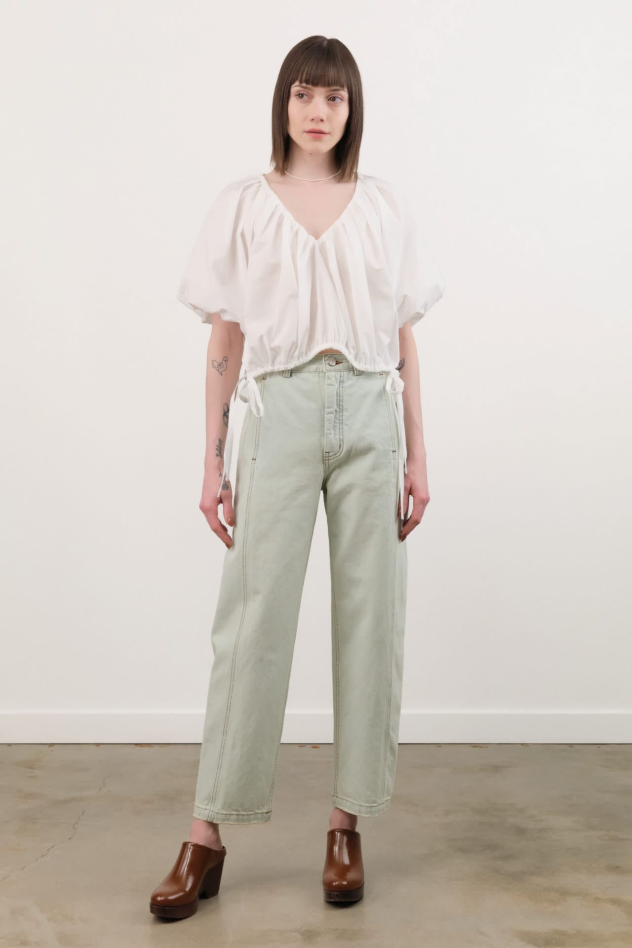 Rachel Comey Apparel Womens Denim Tamar Pant in Bleached