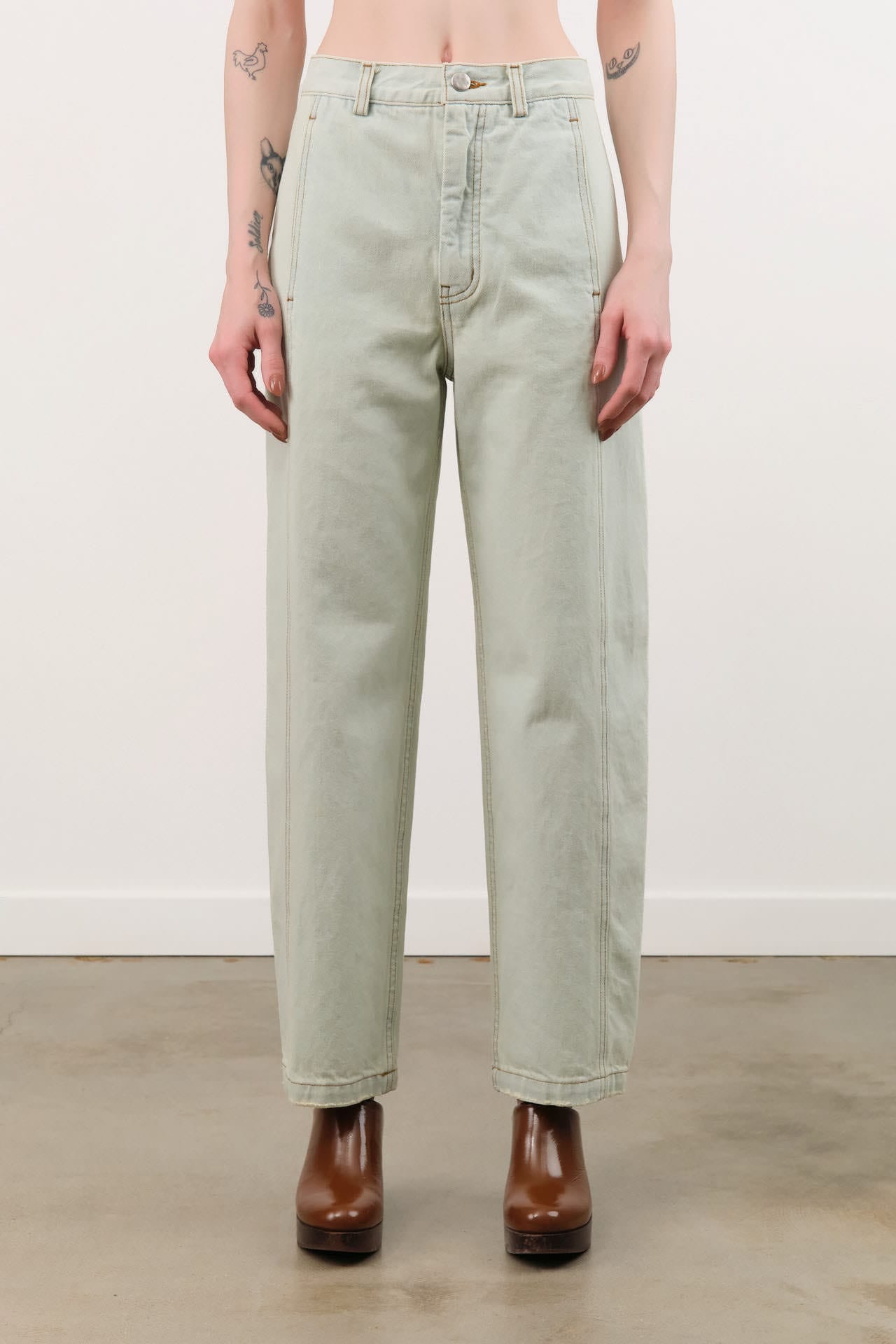 Rachel Comey Apparel Womens Denim Tamar Pant in Bleached