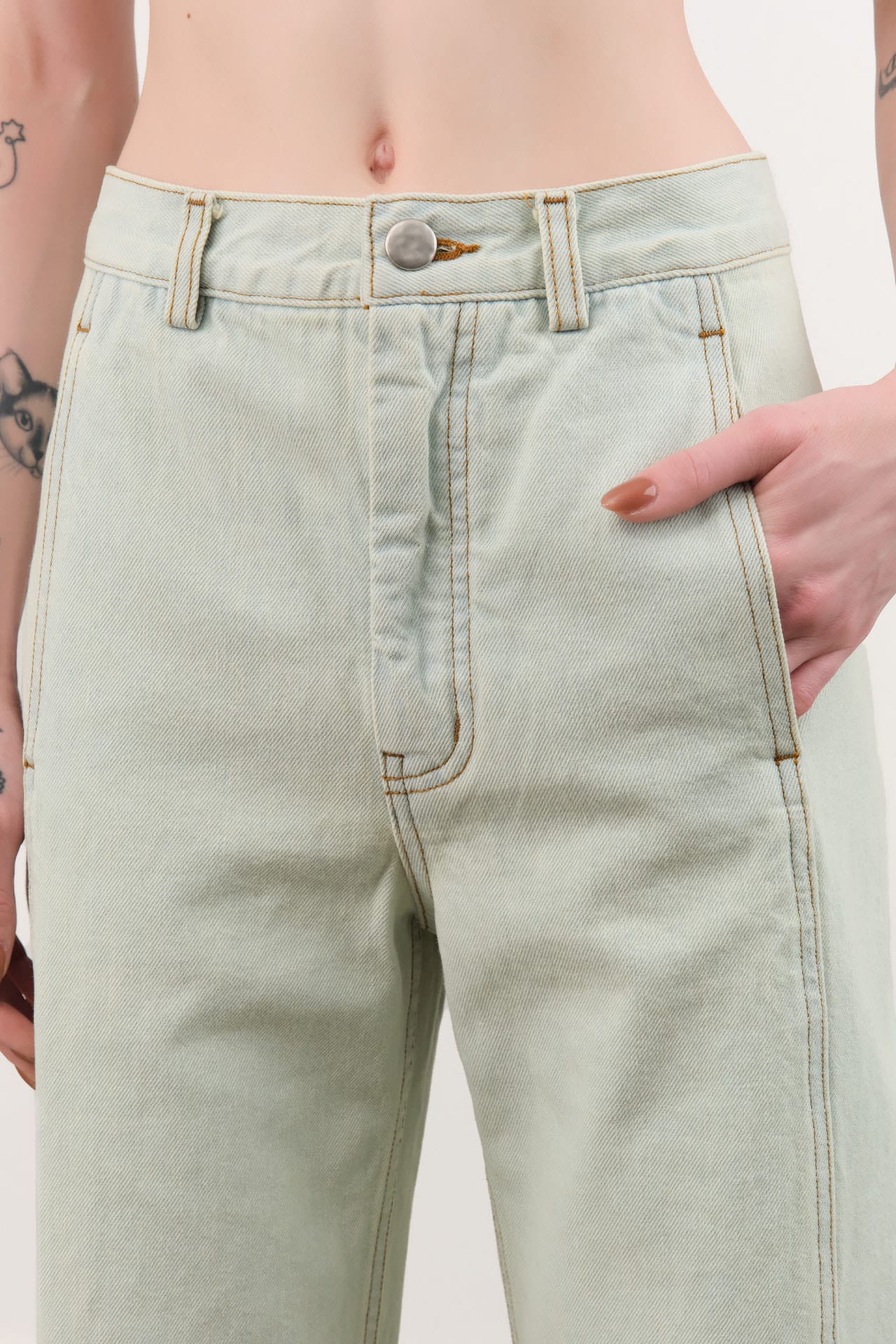 Rachel Comey Apparel Womens Denim Tamar Pant in Bleached