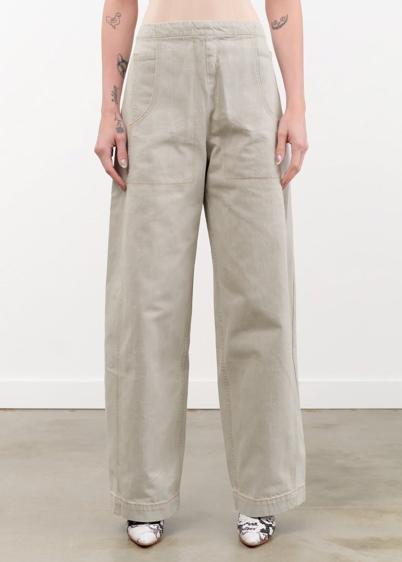 Rachel Comey Apparel Womens Denim Tany Pant in Khaki Wash