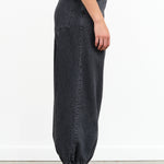 Rachel Comey Designer Brand High Waisted Tuta Balloon Pant with Cinched Ankles in Black Denim