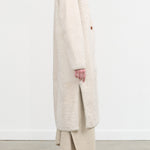 Reversible Vanelli Button Trench Coat in Ivory White Wool by Rachel Comey Designer Brand 