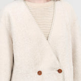 Rachel Comey Designer Brand Long Sleeve Ivory White Wool Reversible Double Breasted Vanelli Trench Coat 