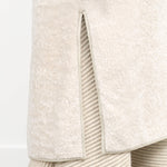 Long Sleeve Reversible Double Breasted Vanelli Trench Coat with Pockets by Rachel Comey Designer Brand in Ivory White Wool 