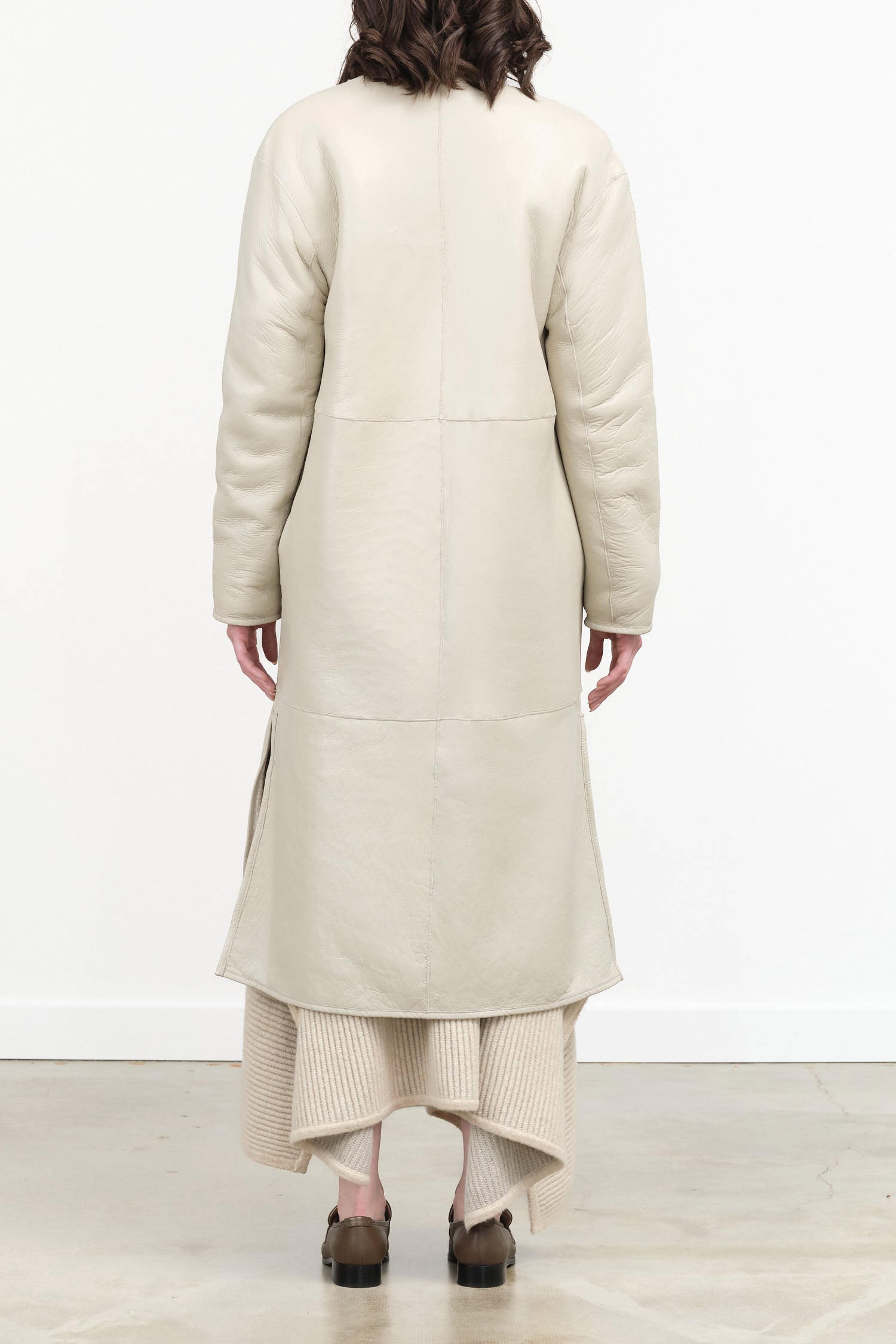 Rachel Comey Designer Brand  Ivory White Wool Reversible Vanelli Button Trench Coat