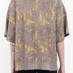 Silver Multi Soft Chenille Jacquard Vilma Short Sleeve T-Shirt by Designer Brand Rachel Comey