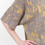 Soft Chenille Jacquard Vilma Short Sleeve T-Shirt in Silver Multi by Designer Brand Rachel Comey