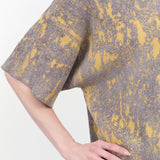 Soft Chenille Jacquard Vilma Short Sleeve T-Shirt in Silver Multi by Designer Brand Rachel Comey