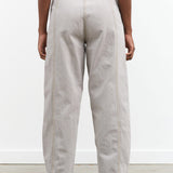 Zveda Pant Jean in Light Gray Khaki Wash with Belt Loops and Barrel Leg Cut by Rachel Comey