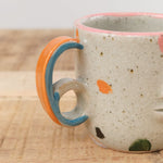 Rami Kim Studio Home CoffeeTea Face Mug with Double Loop Handle Dream x Orange