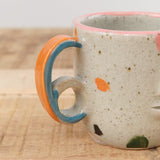 Rami Kim Studio Home CoffeeTea Face Mug with Double Loop Handle Dream x Orange