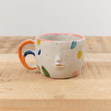 Rami Kim Studio Home CoffeeTea Face Mug with Double Loop Handle Dream x Orange