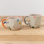 Rami Kim Studio Home CoffeeTea Face Mug with Double Loop Handle Dream x Orange