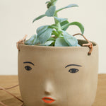 Front of Girl Face Pot Hanging