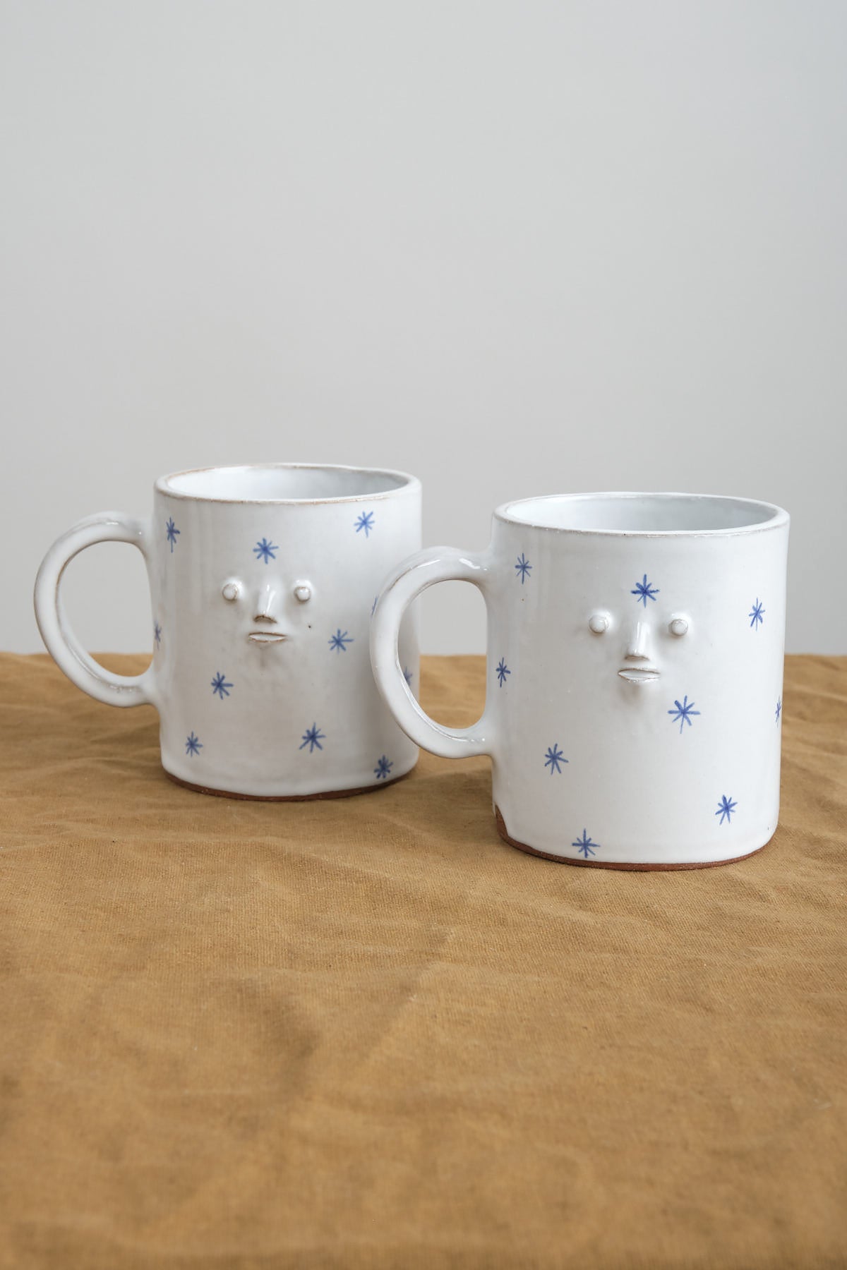 Blue Bottle Snow Drift Ceramic Mug -winter Special for Sale in