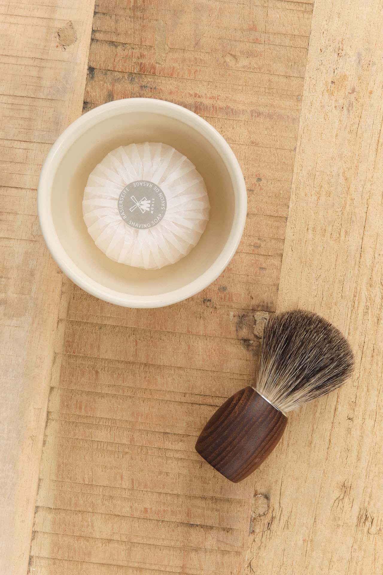 ReDecker Beauty Grooming Thermowood Shaving Brush Ash Wood