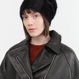Reinhard Plank Accessories Hats Cuffia Angora Beanie in Black Black