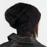 Reinhard Plank Accessories Hats Cuffia Angora Beanie in Black Black