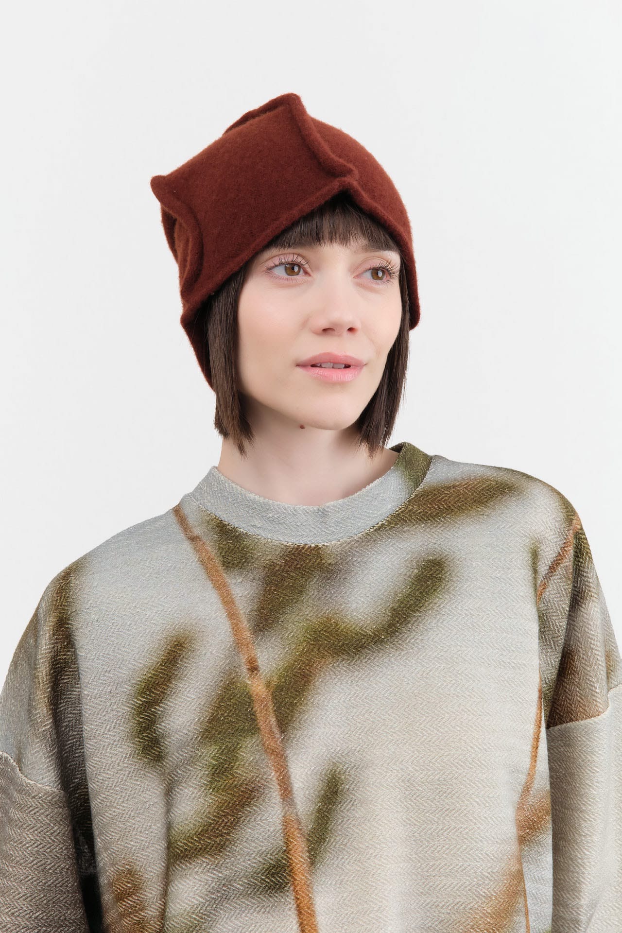 Reinhard Plank Accessories Hats Flower Wool Hat Rust