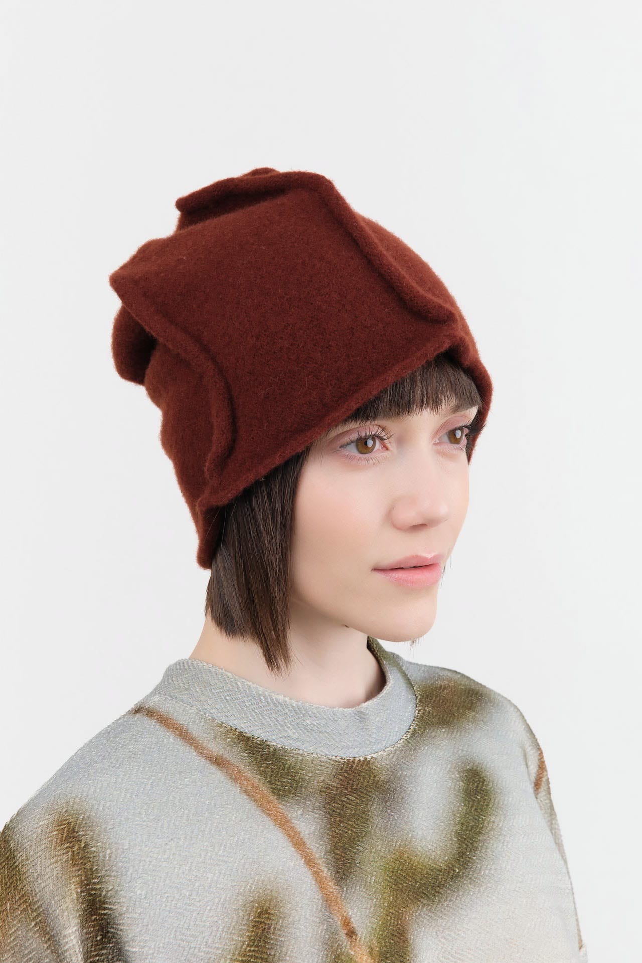 Reinhard Plank Accessories Hats Flower Wool Hat Rust