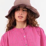 Reinhard Plank Accessories Hats Isle Paper Hat in Dark Aubergine Dark Aubergine / One Size