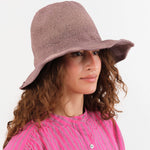 Reinhard Plank Accessories Hats Isle Paper Hat in Dark Aubergine Dark Aubergine / One Size