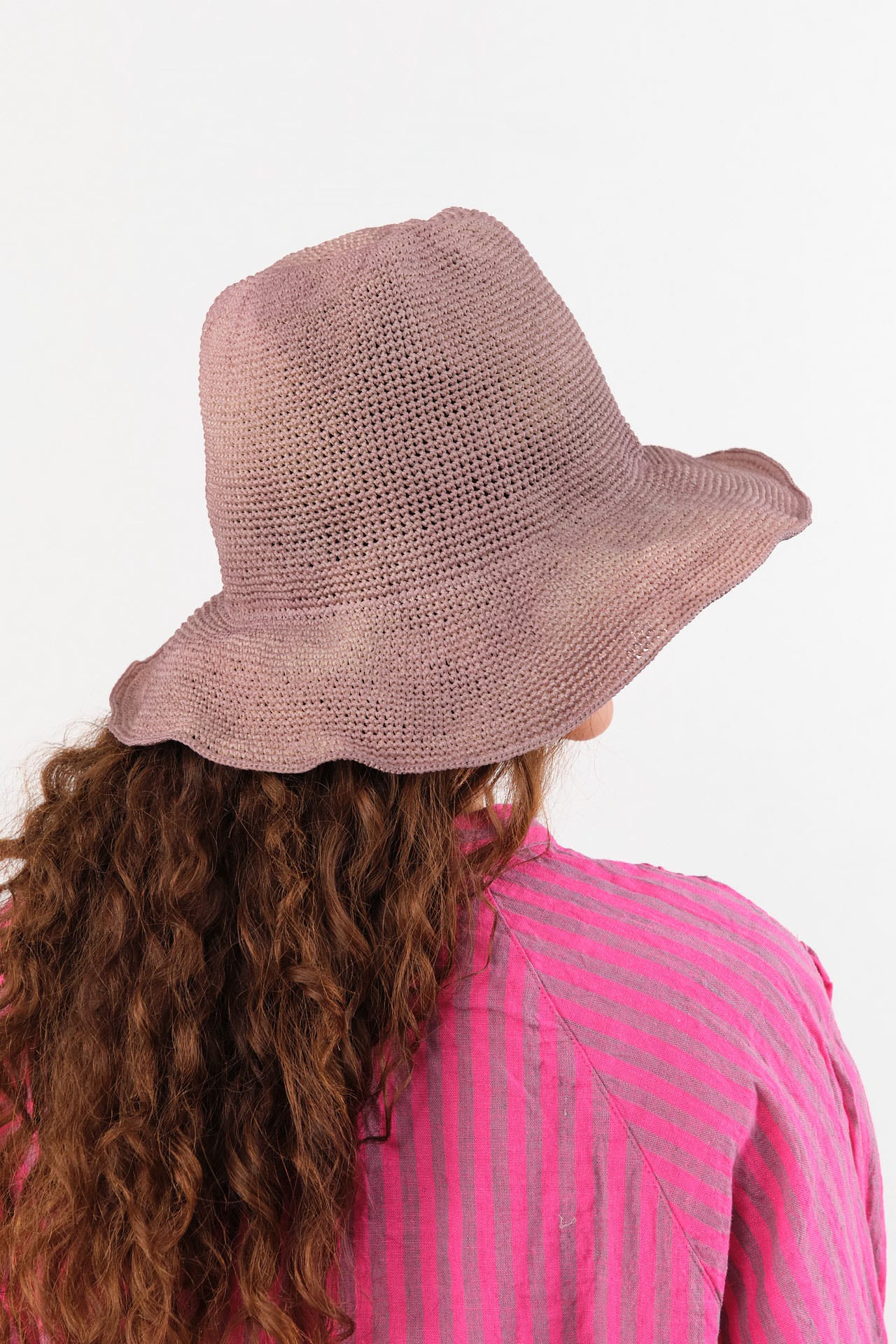 Reinhard Plank Accessories Hats Isle Paper Hat in Dark Aubergine Dark Aubergine / One Size