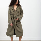 Saarde Apparel Womens Lounge Vintage Wash Robe in Olive