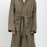 Saarde Apparel Womens Lounge Vintage Wash Robe in Olive Olive / S/M
