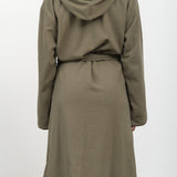 Saarde Apparel Womens Lounge Vintage Wash Robe in Olive