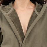Saarde Apparel Womens Lounge Vintage Wash Robe in Olive