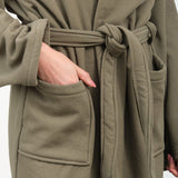 Saarde Apparel Womens Lounge Vintage Wash Robe in Olive