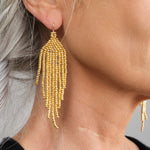 Front view of Mini Gold Earrings