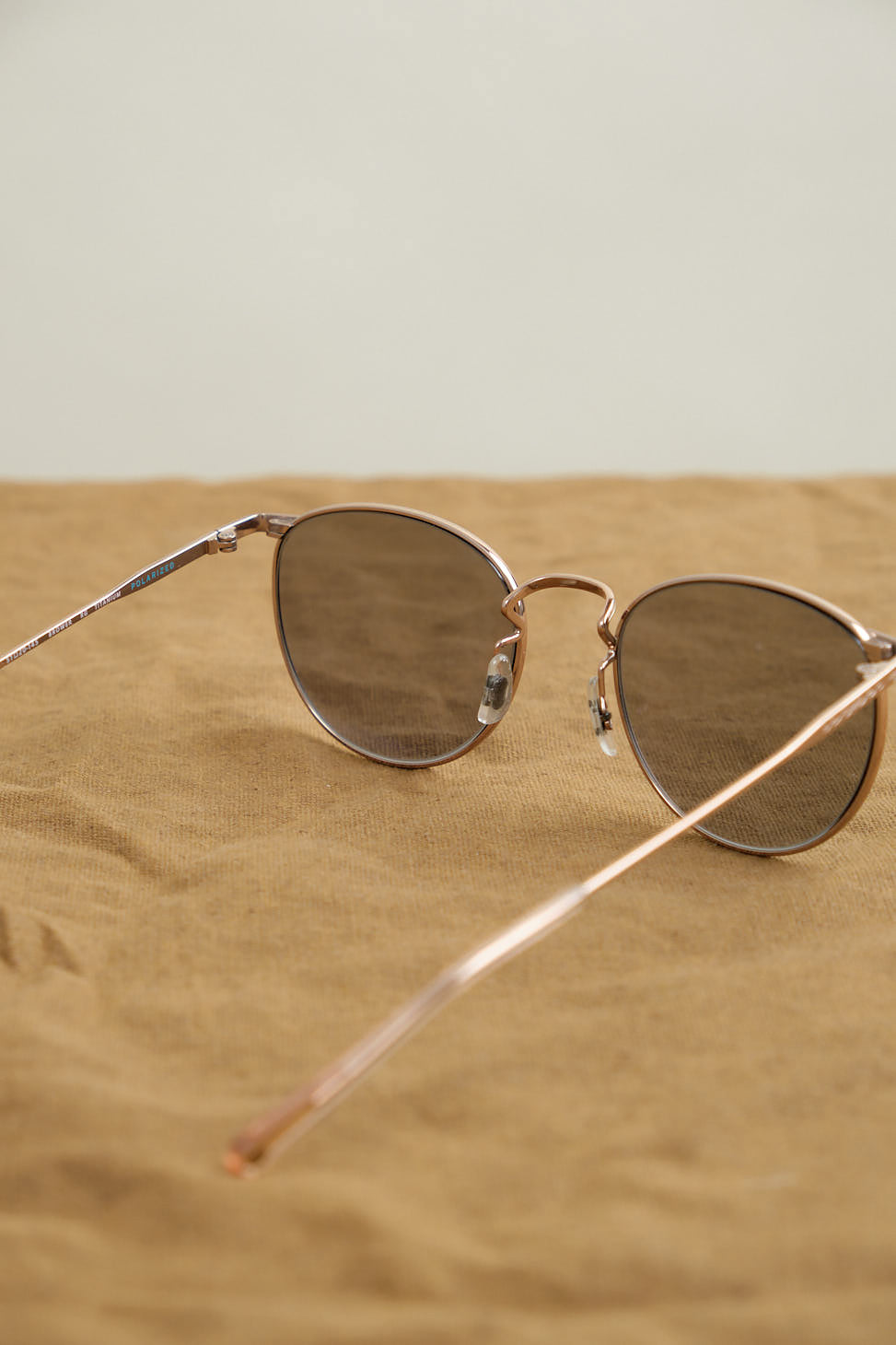 Inside of Brower Sunglasses in Rose Gold