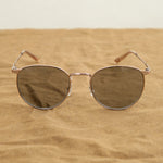 Front of Brower Sunglasses in Rose Gold